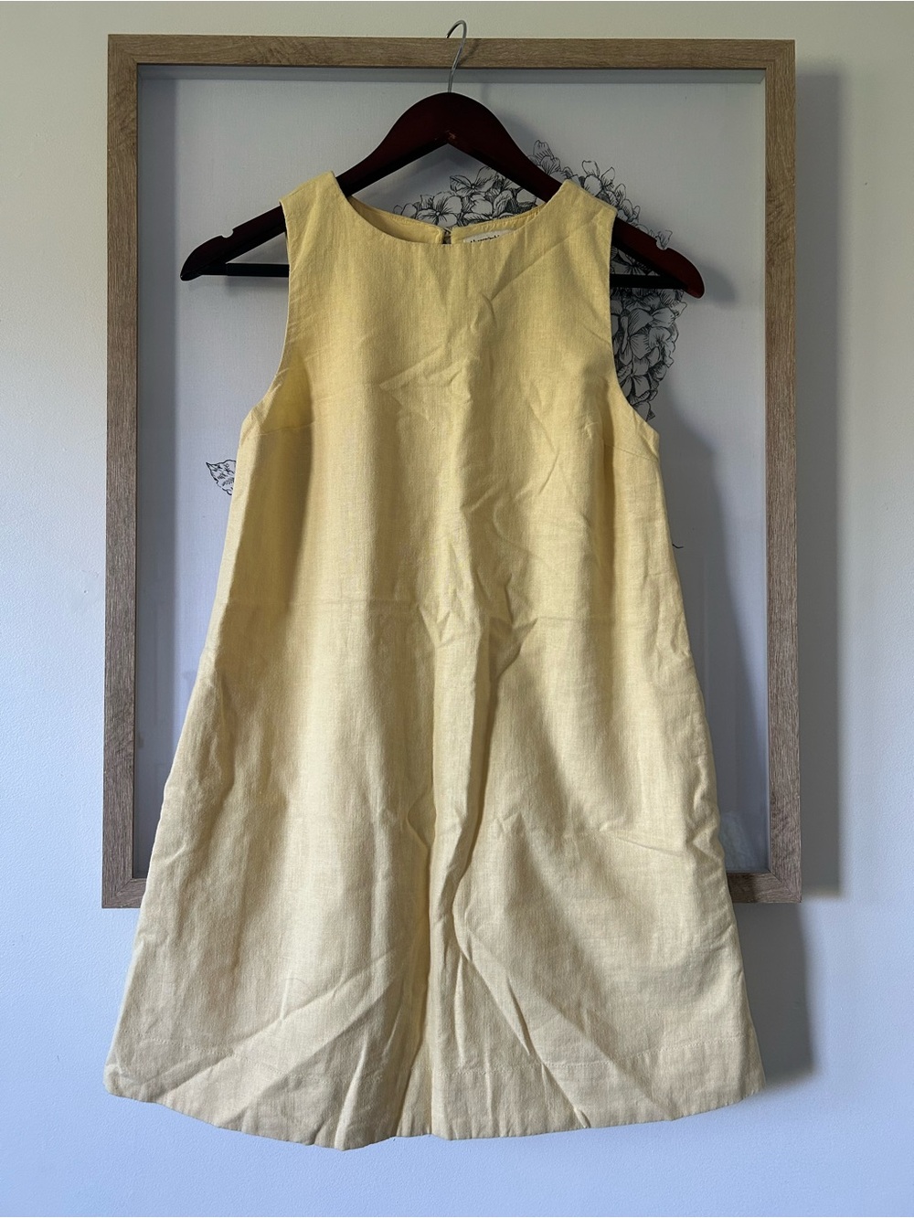 Abercrombie & Fitch Pale Yellow Sleeveless Midi Dress